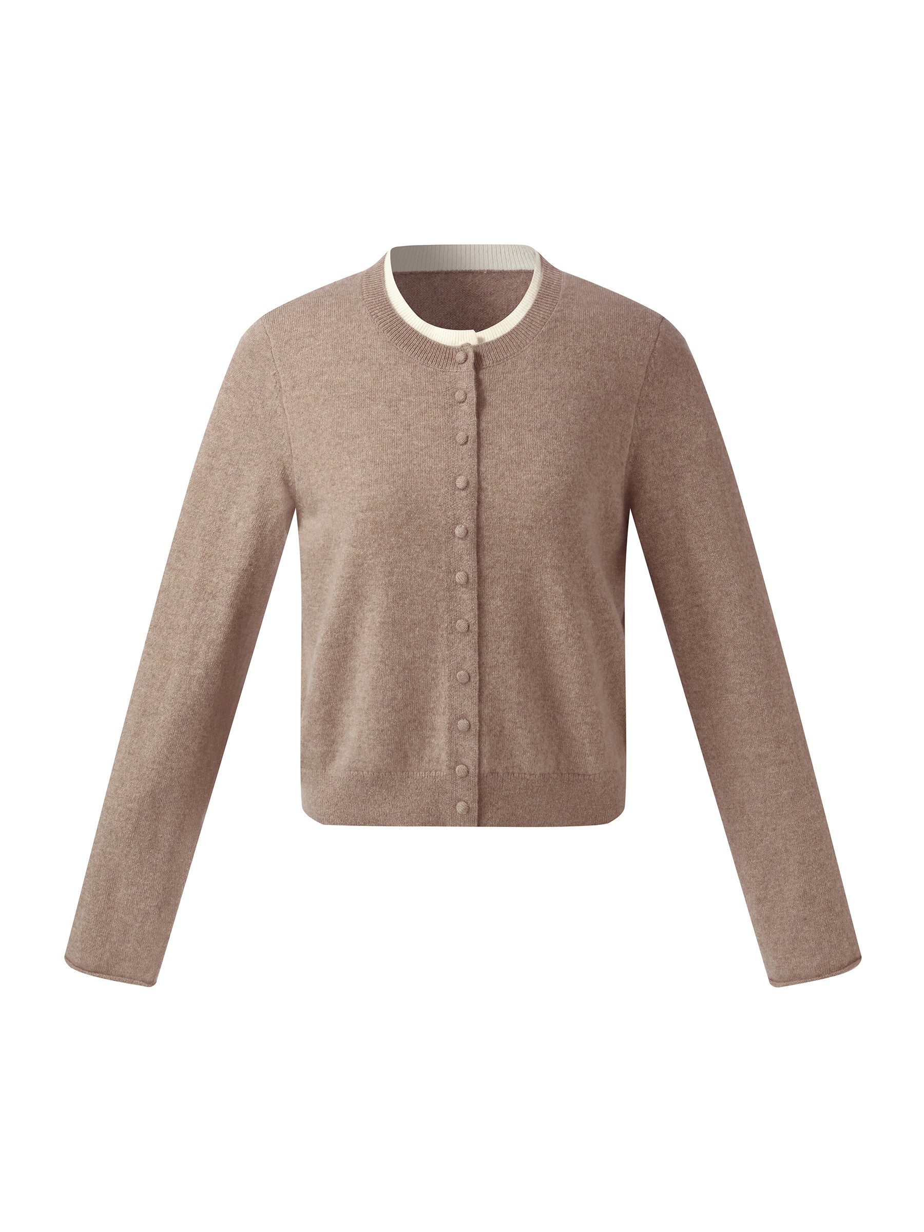 100% Cashmere Faux Two-Piece Women Cardigan - Image 17
