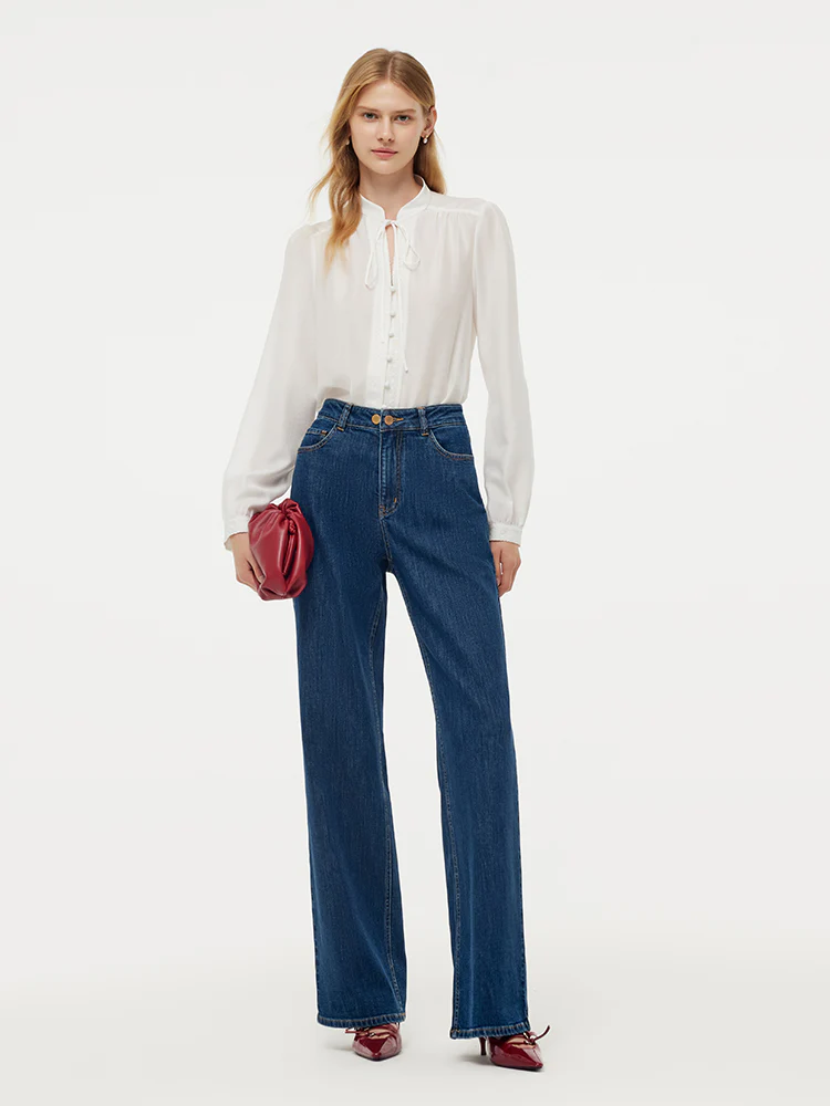 Faux Suede Jacket And Jeans Two-Piece Set - Image 8