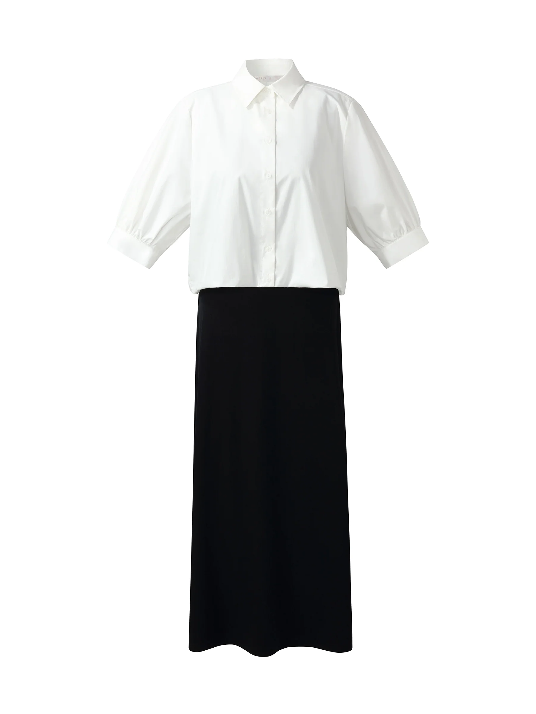 100% Cotton Shirt And Sleeveless Midi Dress Two-Piece Set - Image 8