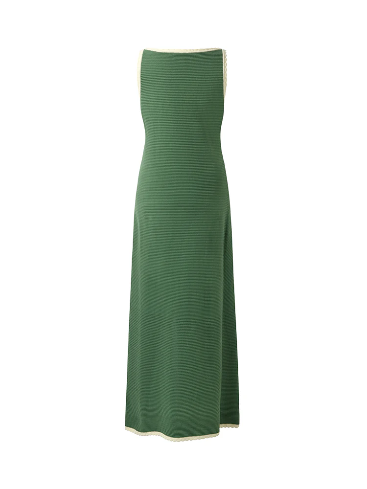100% Cotton Slit Women Strap Maxi Dress - Image 6