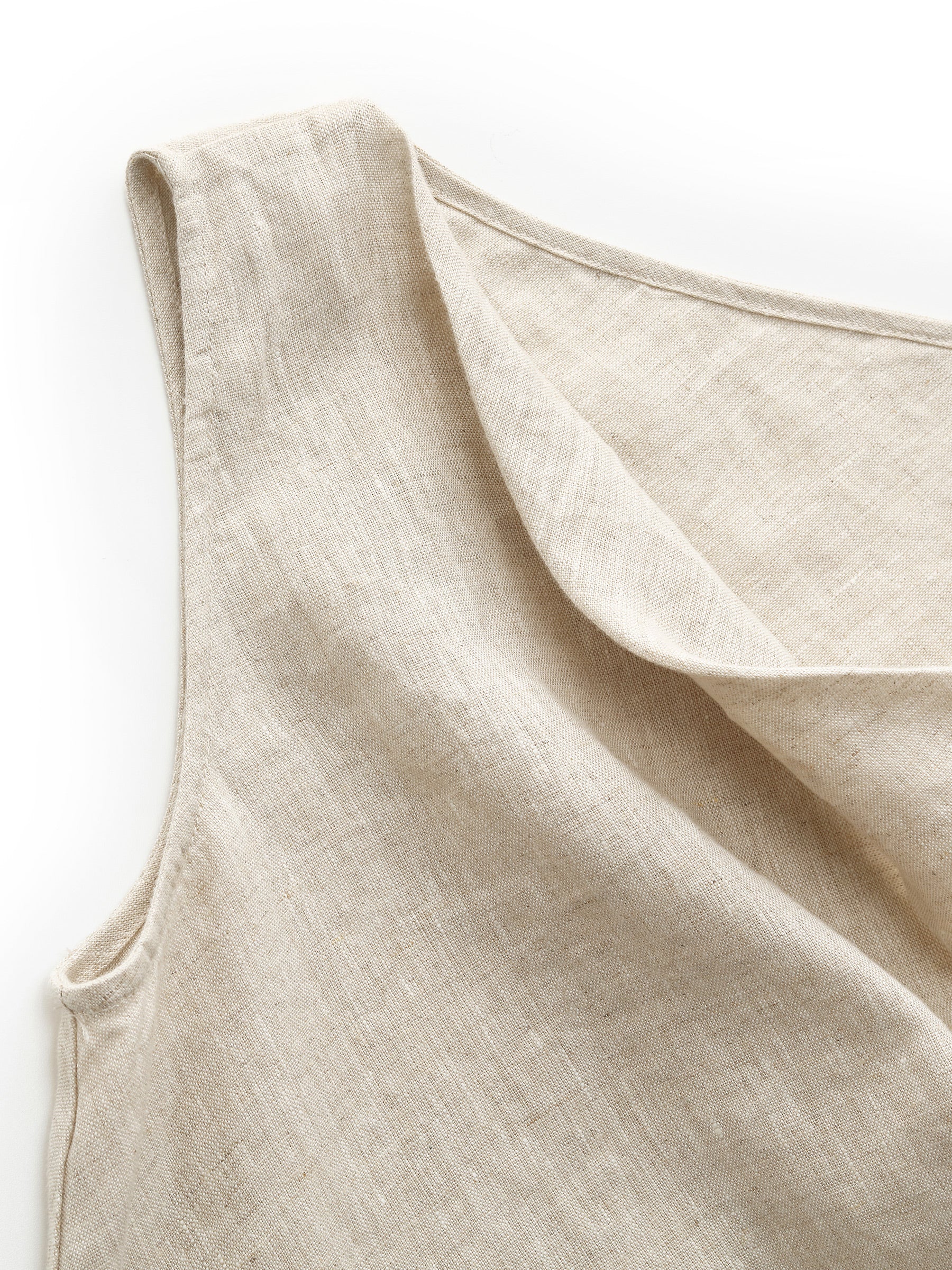 100% Linen Cowl Neck Women Tank Top - Image 10