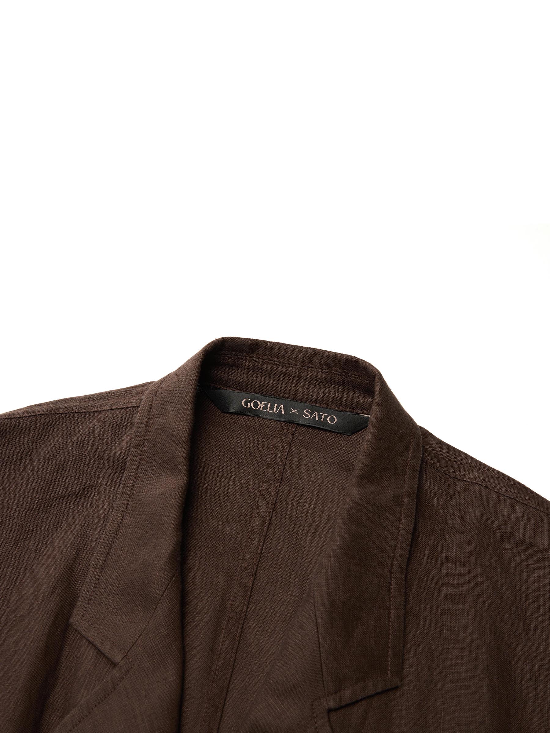 100% Linen Loose Fit H-Line Unisex Shop Coat - Image 7