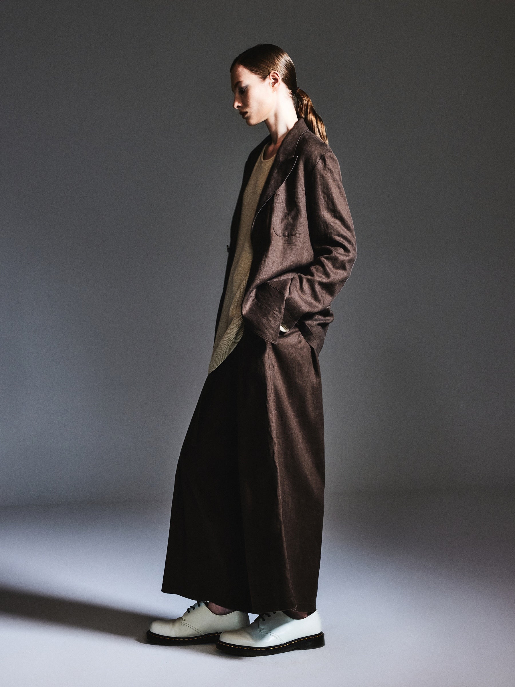 100% Linen Loose Fit X-Line Unisex Blazer - Image 18