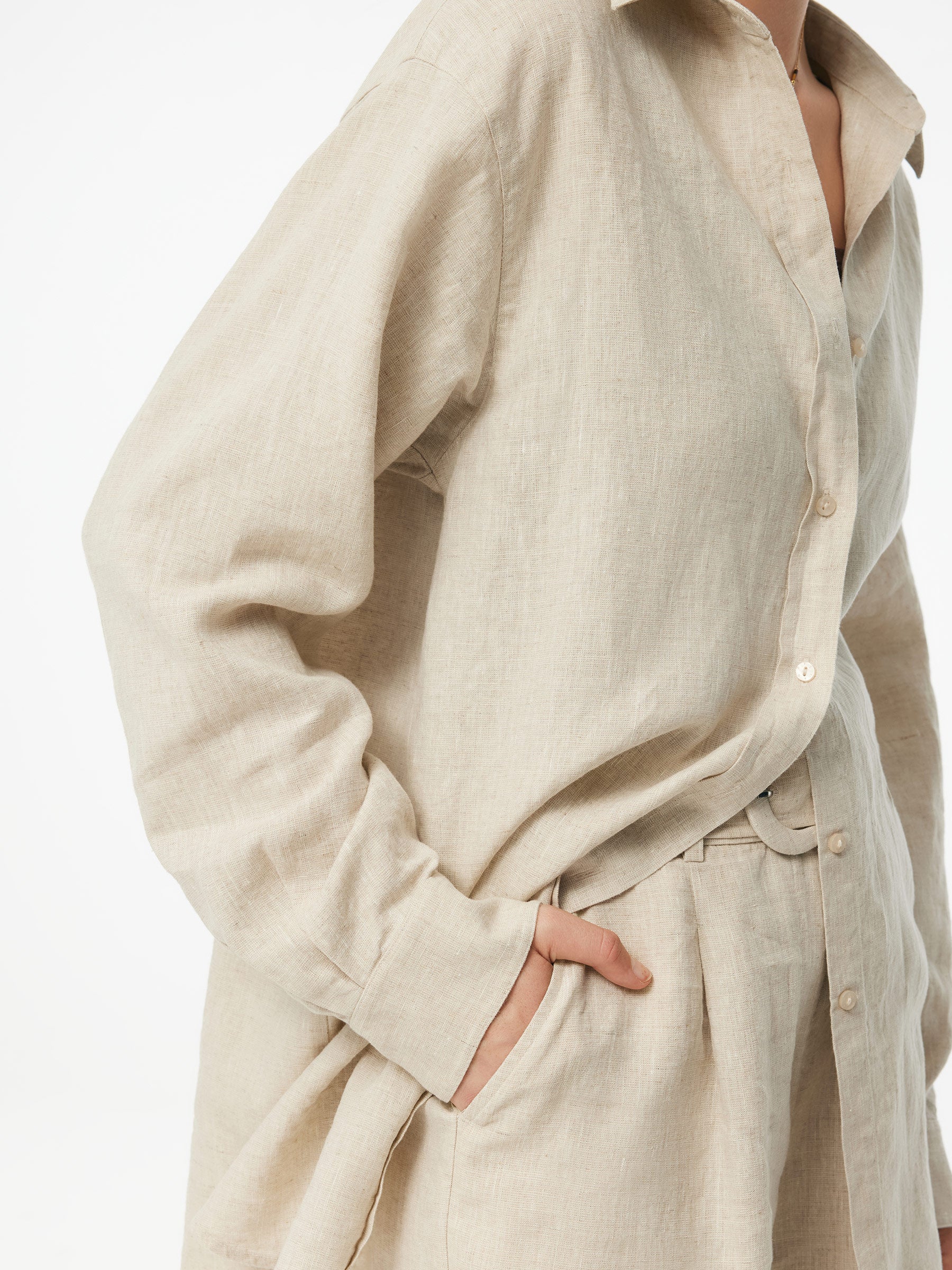 100% Linen Women Oversized Shirt - Image 6