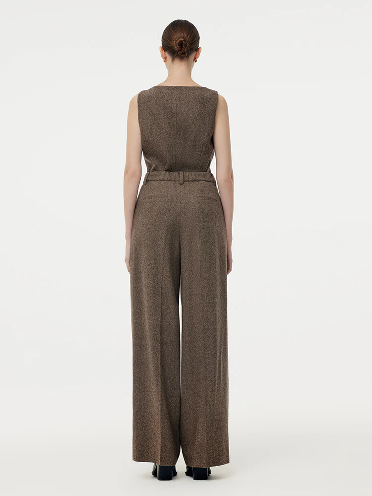 100% Washable Wool Women Full Length Pants - Image 3