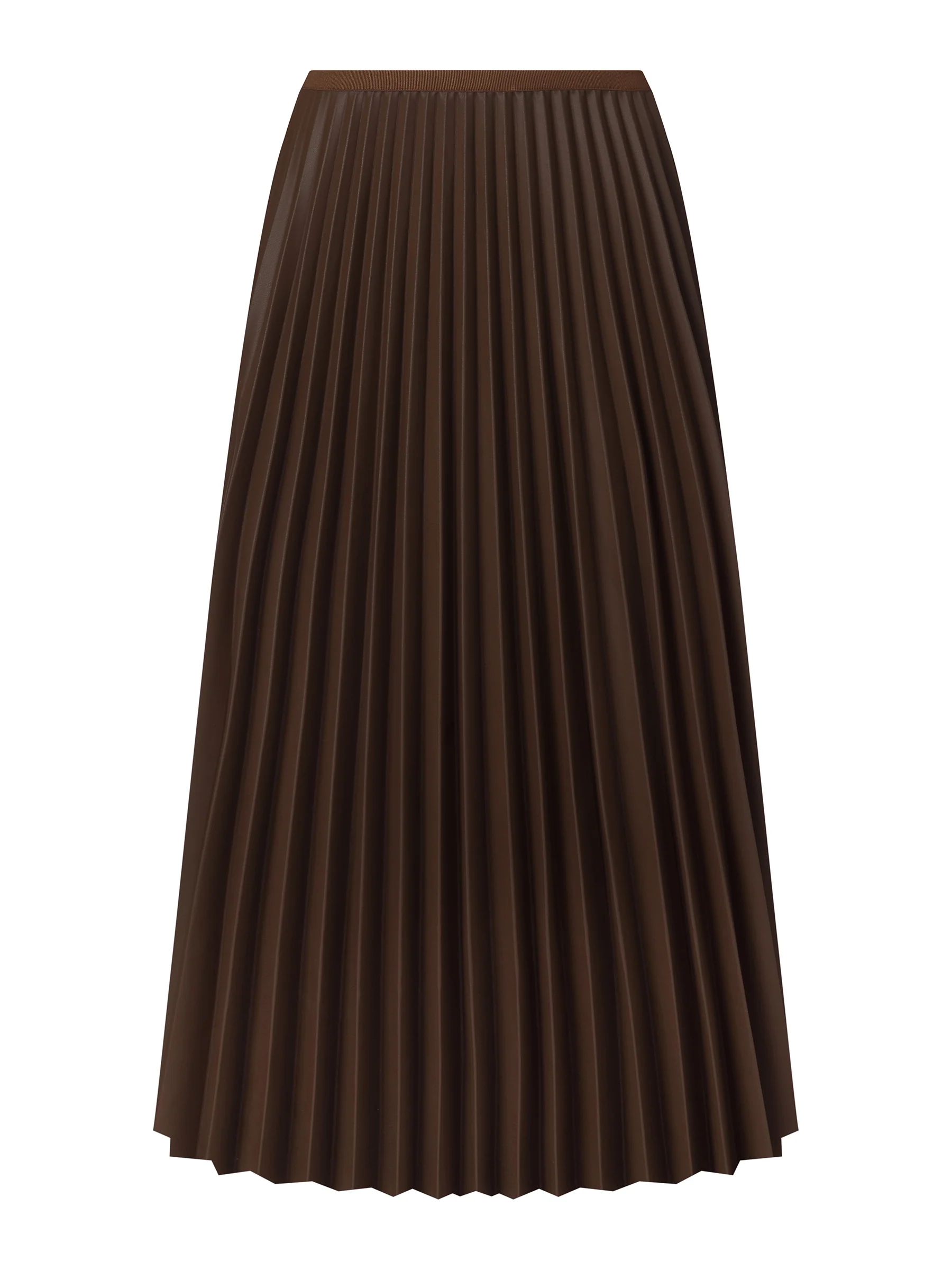 100% Wool Knit Top And PU Leather Skirt Two-Piece Set With Belt - Image 5