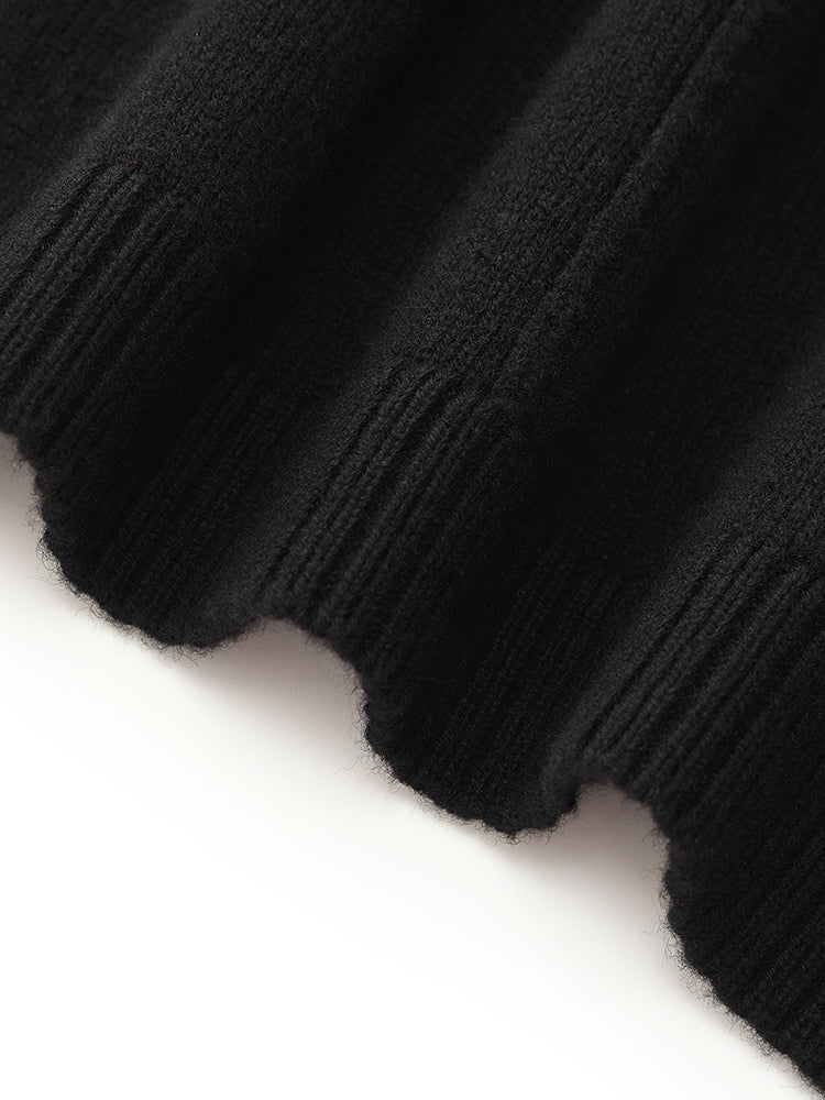 100% Wool Turtleneck Cloak And Dress Two-Piece Set - Image 9