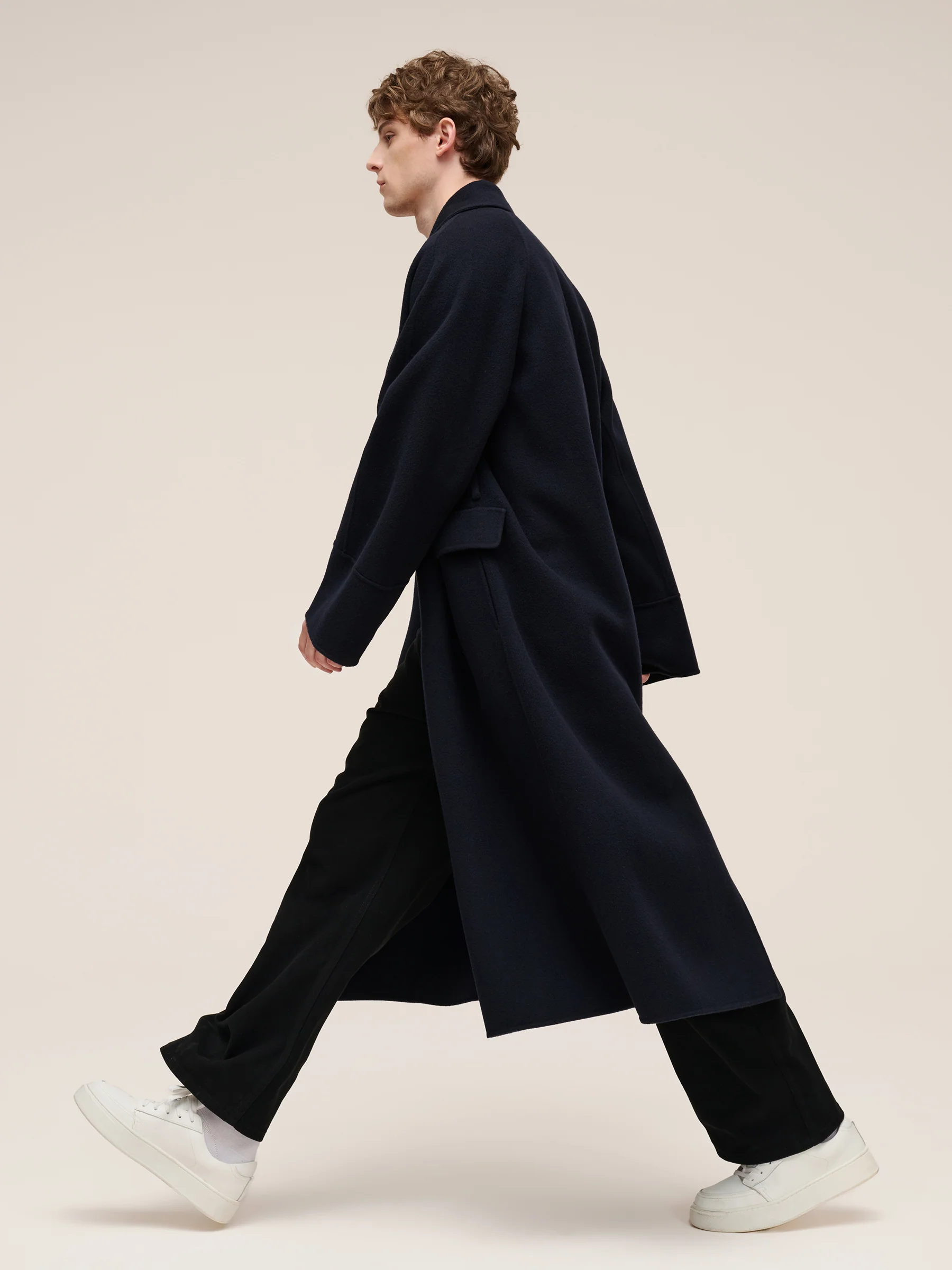100% Wool Unisex Wrap Overcoat - Image 9