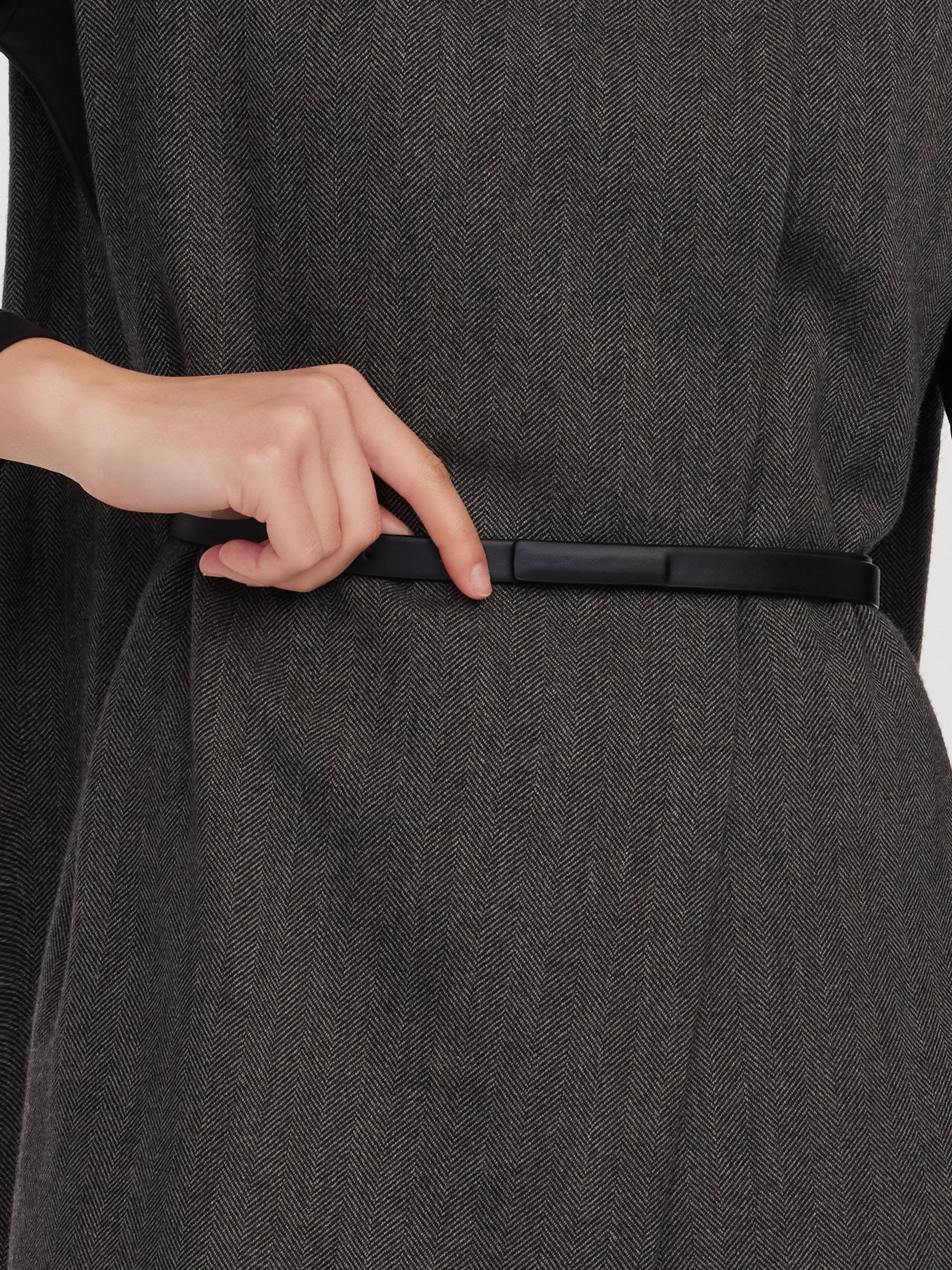 100% Wool Vest And Knit Dress Two-Piece Set With Belt - Image 5
