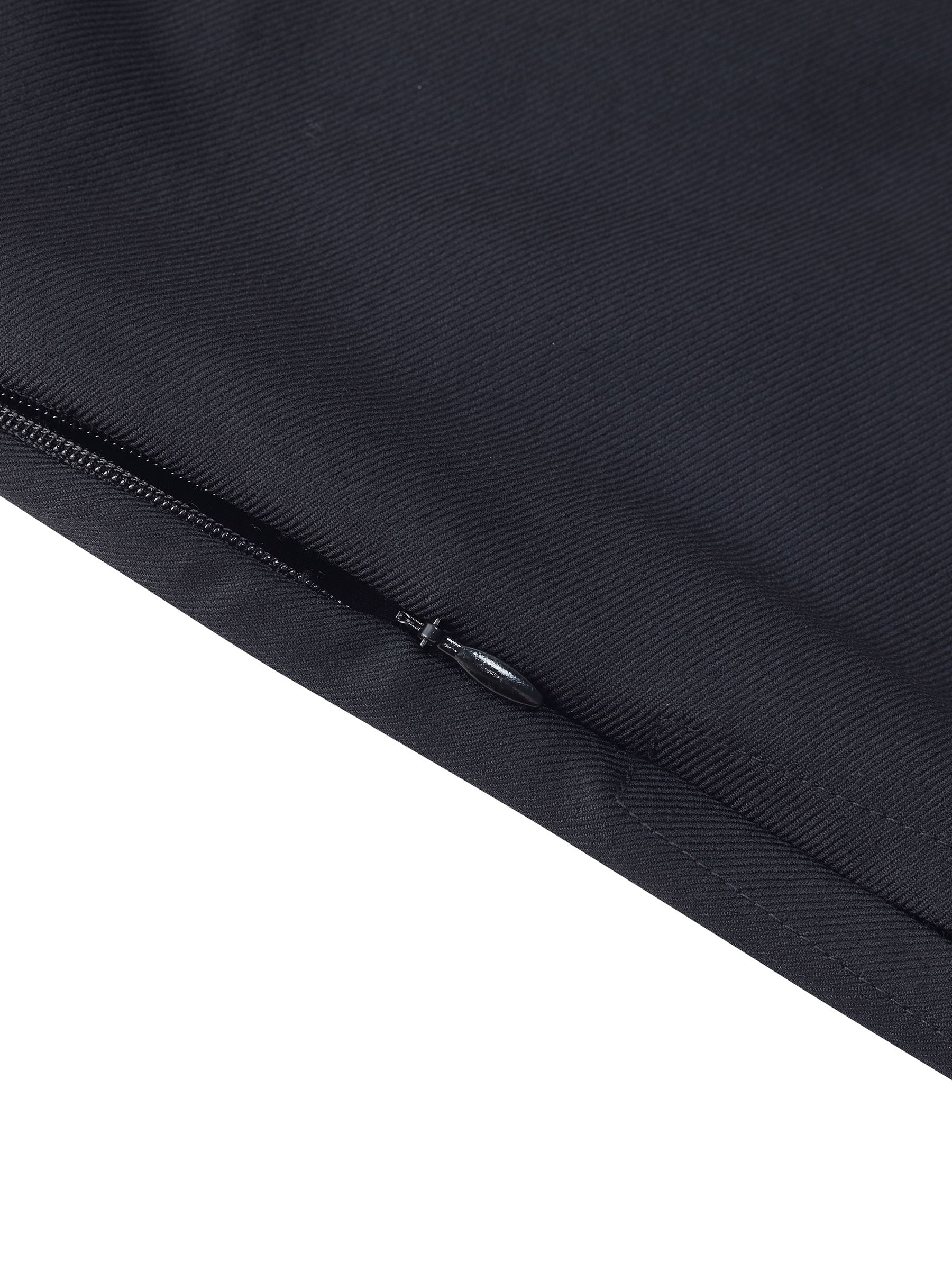 100% Worsted Wool Side Slit Women Culotte Skirt - Image 7