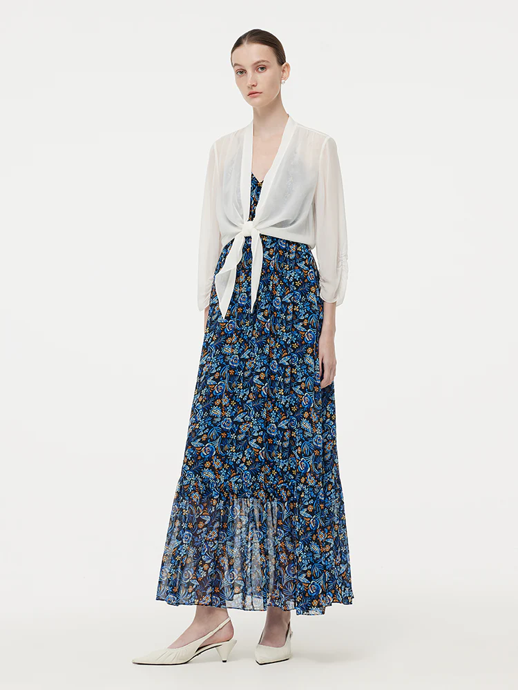 10MM Mulberry Silk Halterneck Slip Maxi Dress With Detachable Chest Pads - Image 6