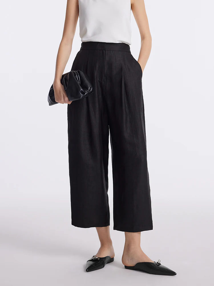 16 Momme Xiang Yun Silk Wide Leg Women Pants - Image 3