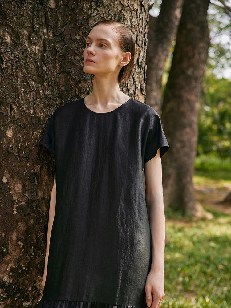 16 Momme Xiang Yun Silk Women Midi Dress - Image 4