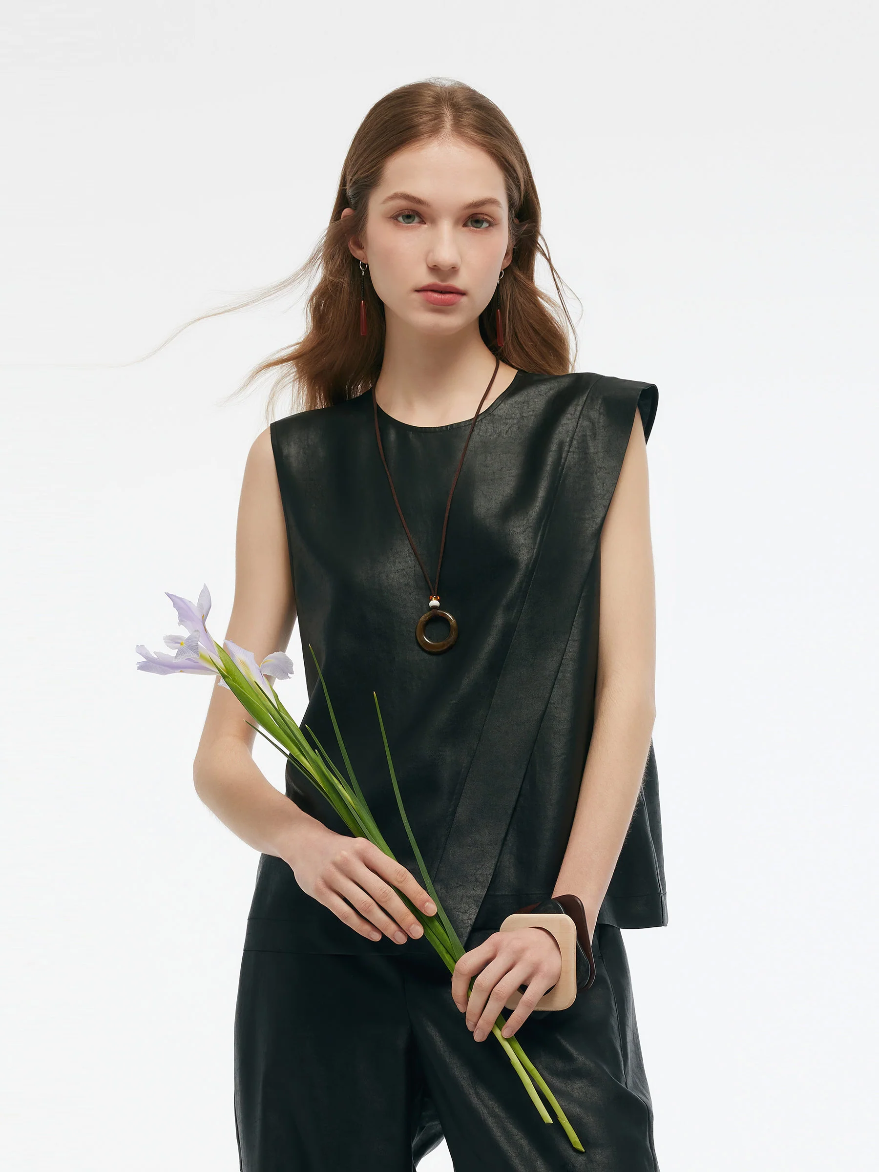 16MM Xiang Yun Silk Women Asymmetric Tank Top - Image 4