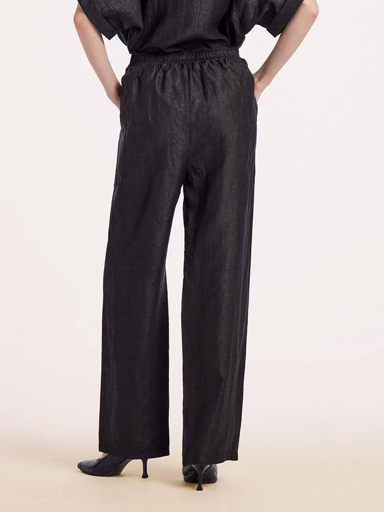 18 Momme Xiang Yun Silk Straight Pants - Image 5