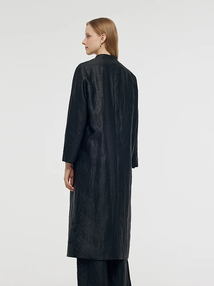18 Momme Xiang Yun Silk Women Overcoat - Image 4