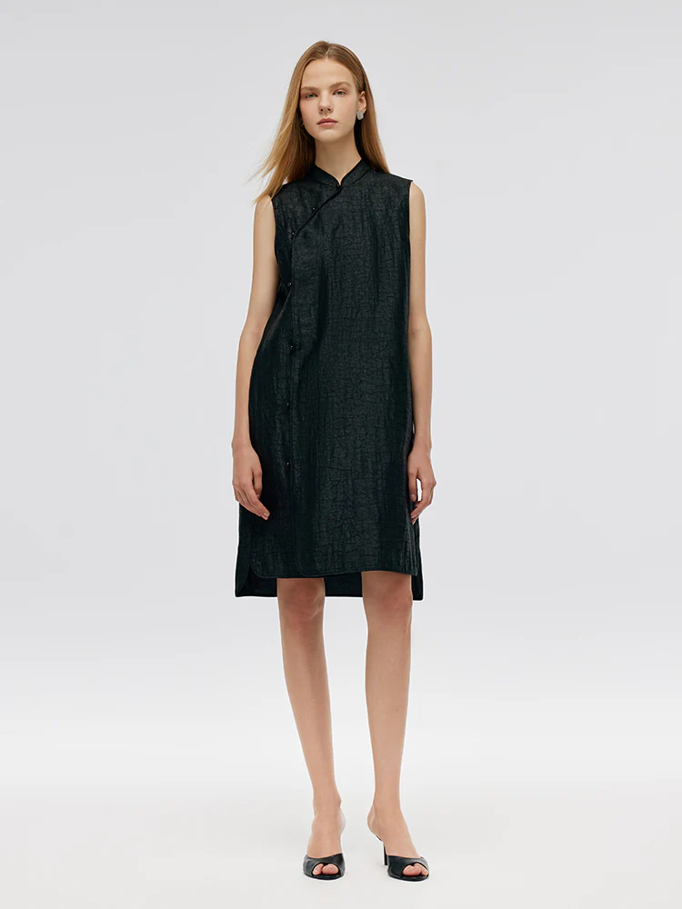 18 Momme Xiang Yun Silk Women Qipao Midi Dress - Image 2