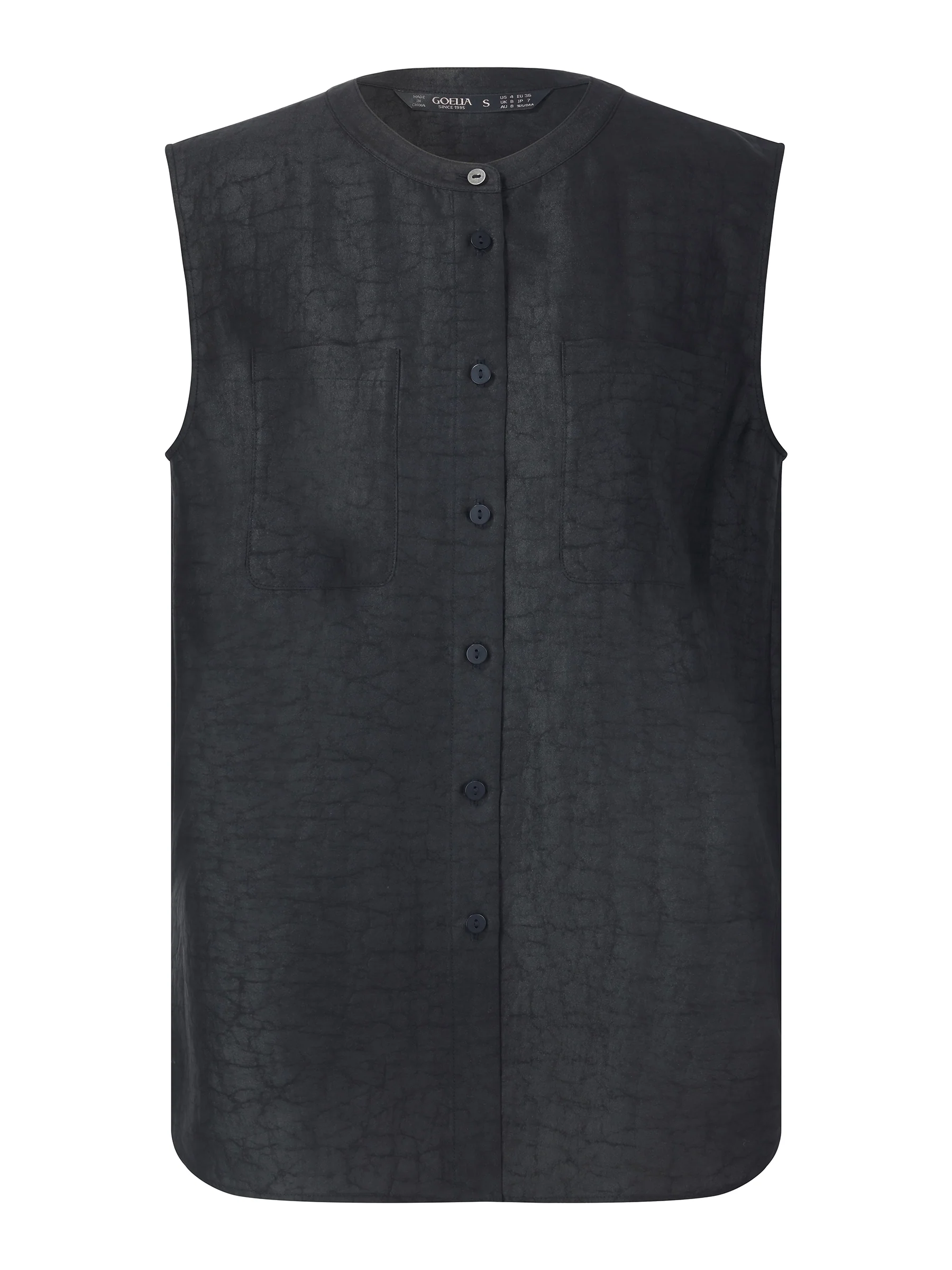 18MM Gambiered Canton Gauze Women Sleeveless Shirt - Image 6