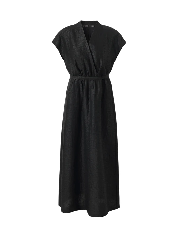 18MM Xiang Yun Silk Adjustable Waist Women Midi Dress - Image 6