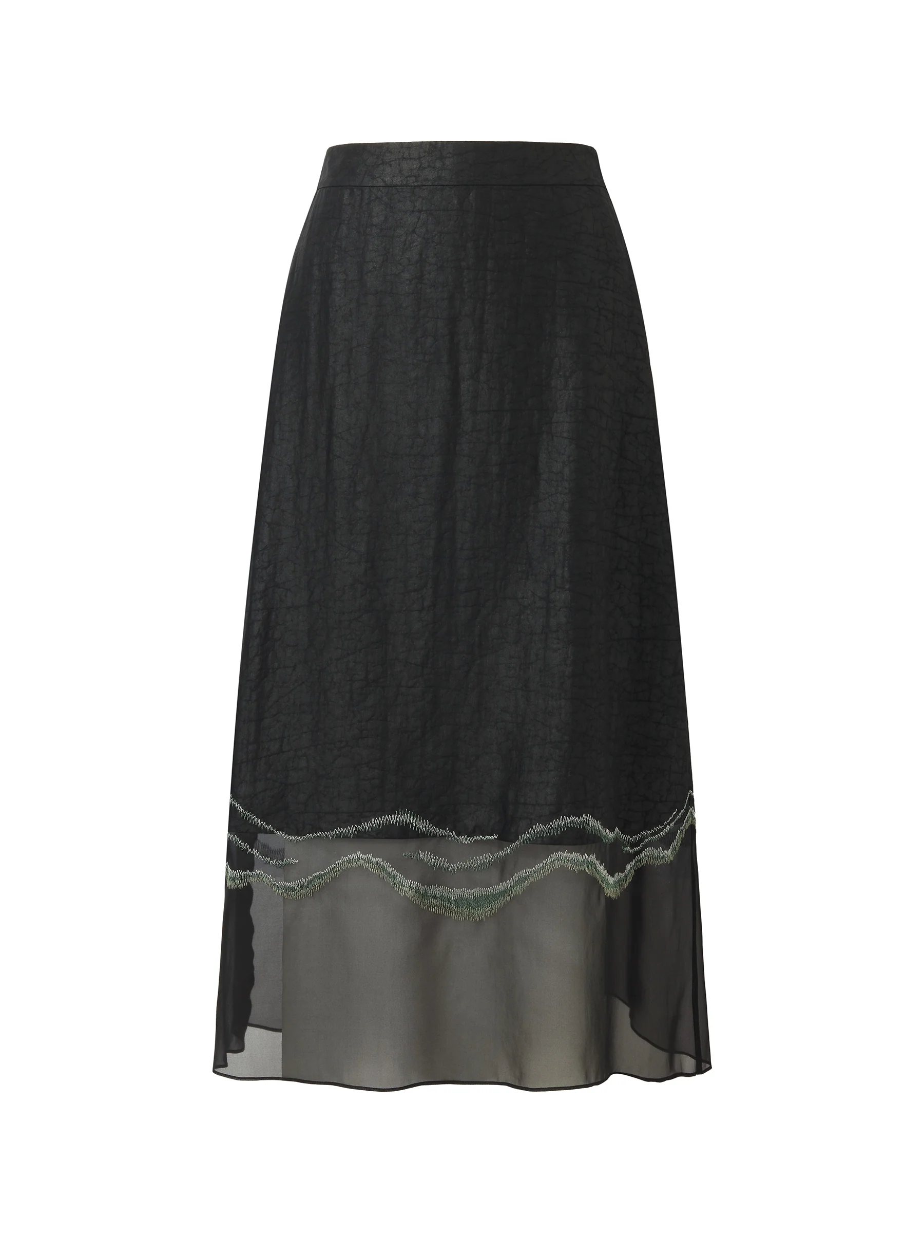 18MM Xiang Yun Silk Women Embroidered Skirt - Image 6