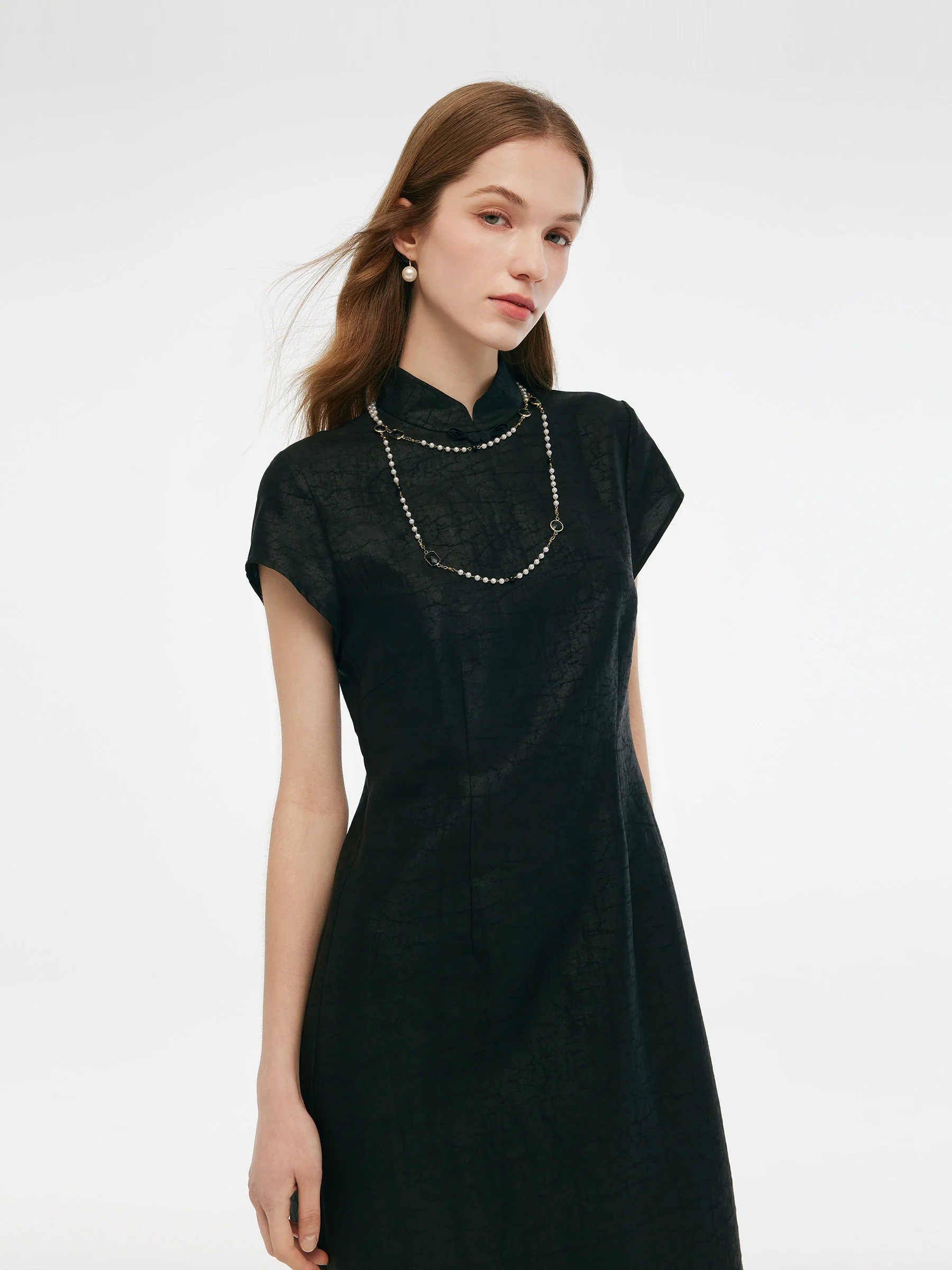 18MM Xiang Yun Silk Women Qipao Mini Dress - Image 4