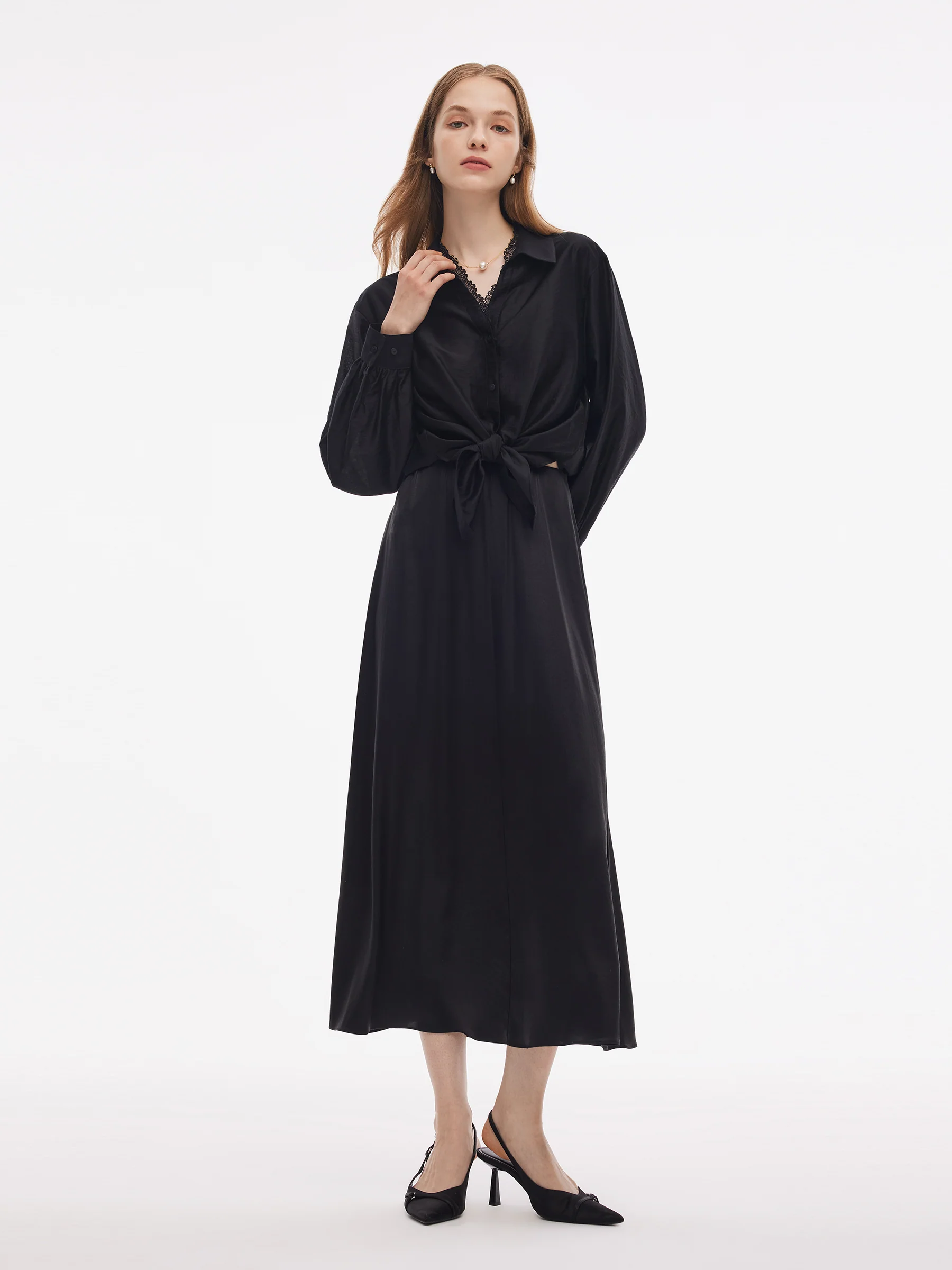 19MM Xiang Yun Silk Women Elastic Waist Skirt - Image 2