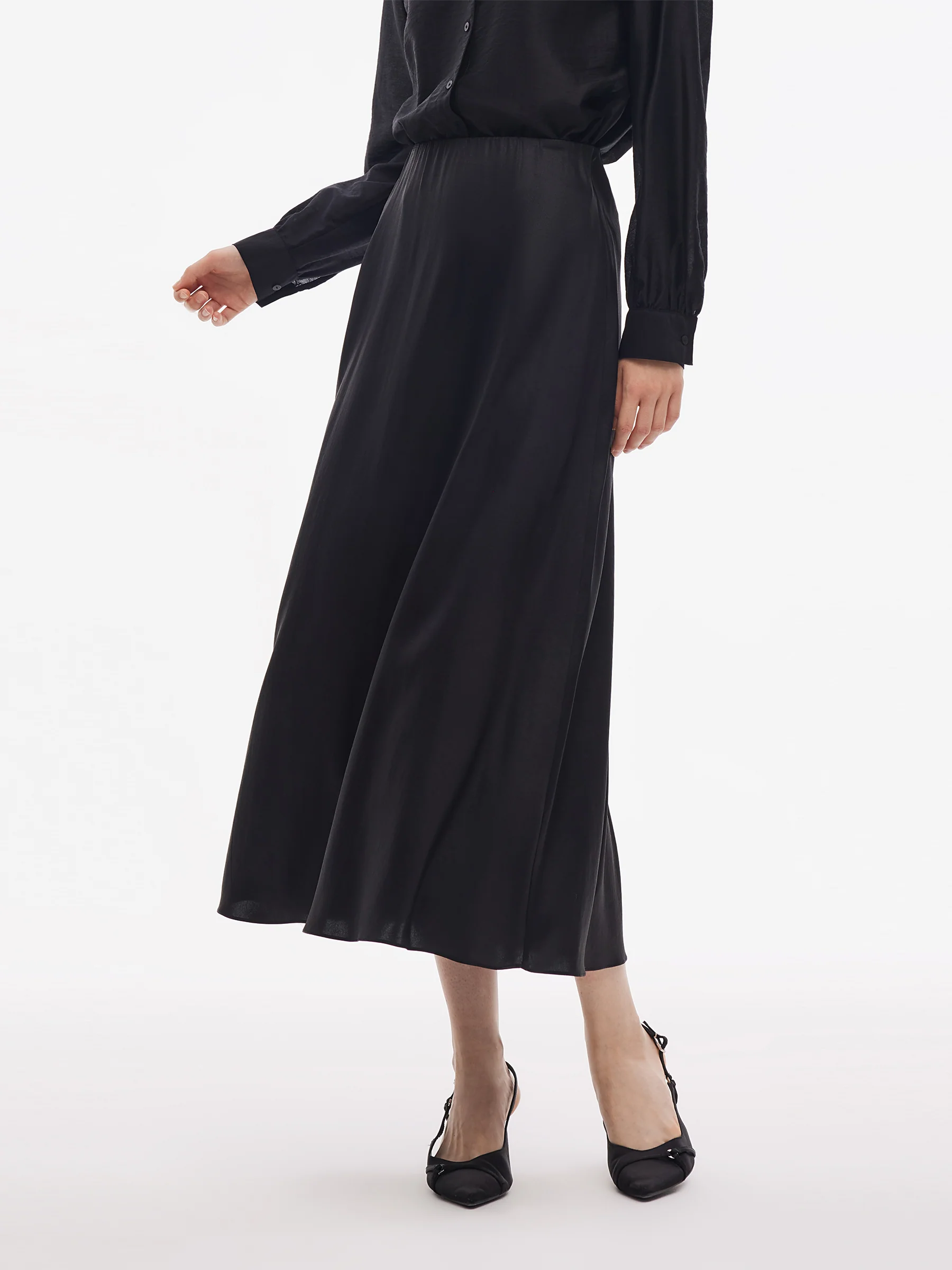 19MM Xiang Yun Silk Women Elastic Waist Skirt - Image 4