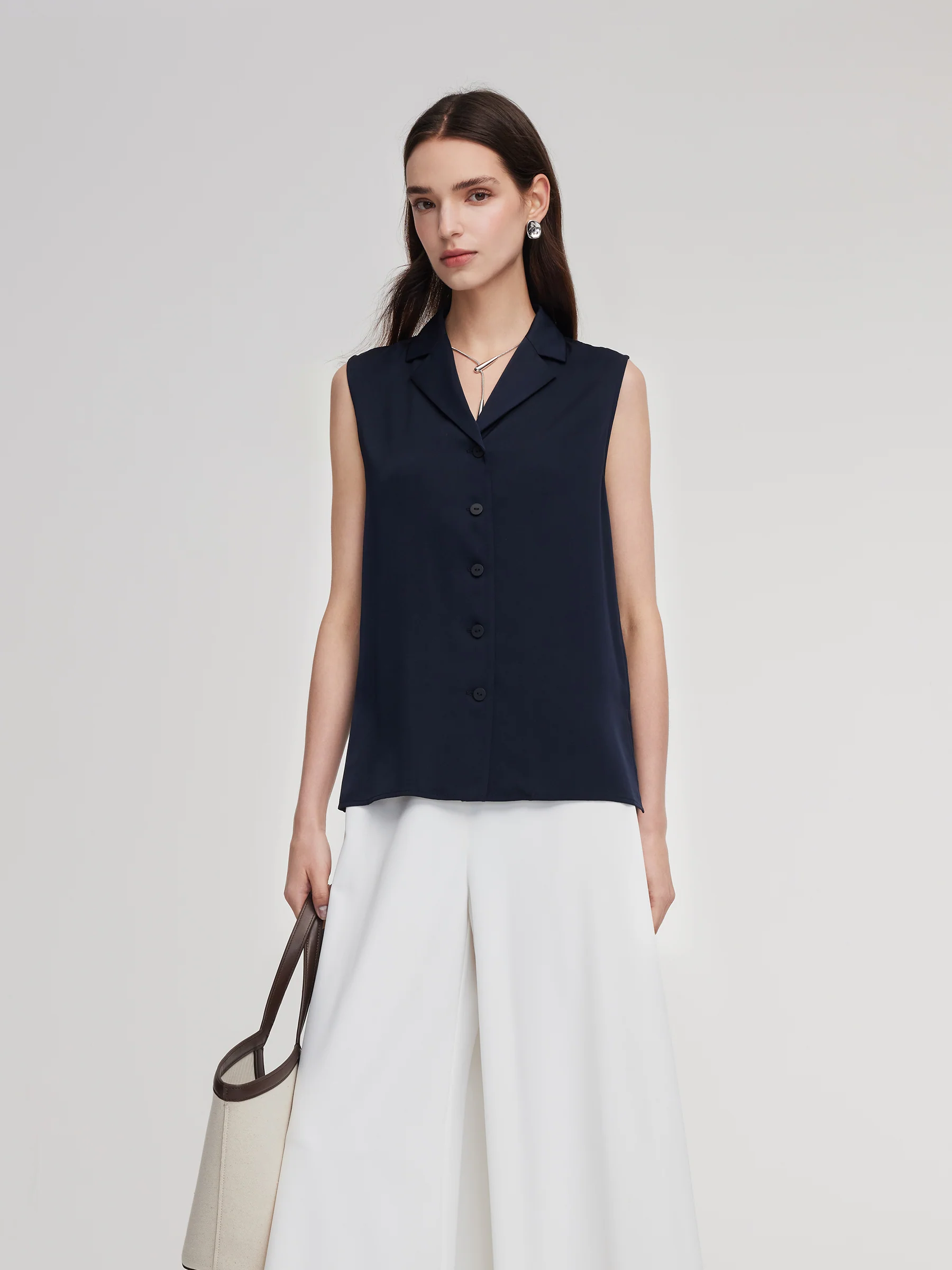 22MM Mulberry Silk Sleeveless Women Shirt
