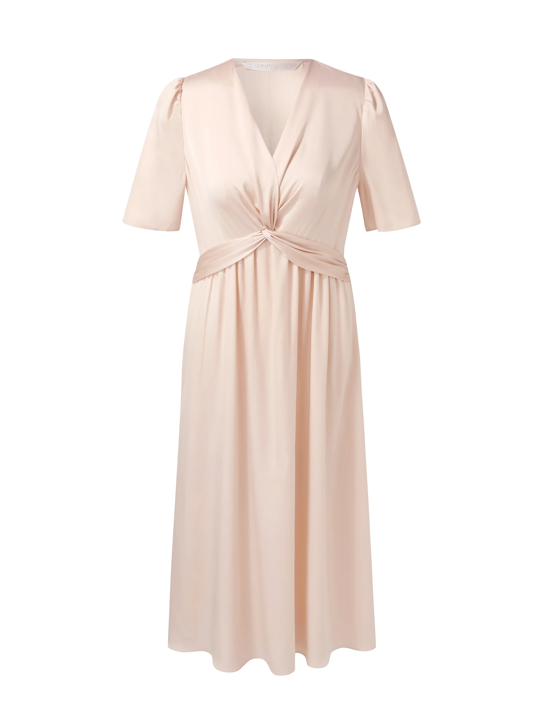 22MM Mulberry Silk Twist Front Women Midi Dress - Image 6