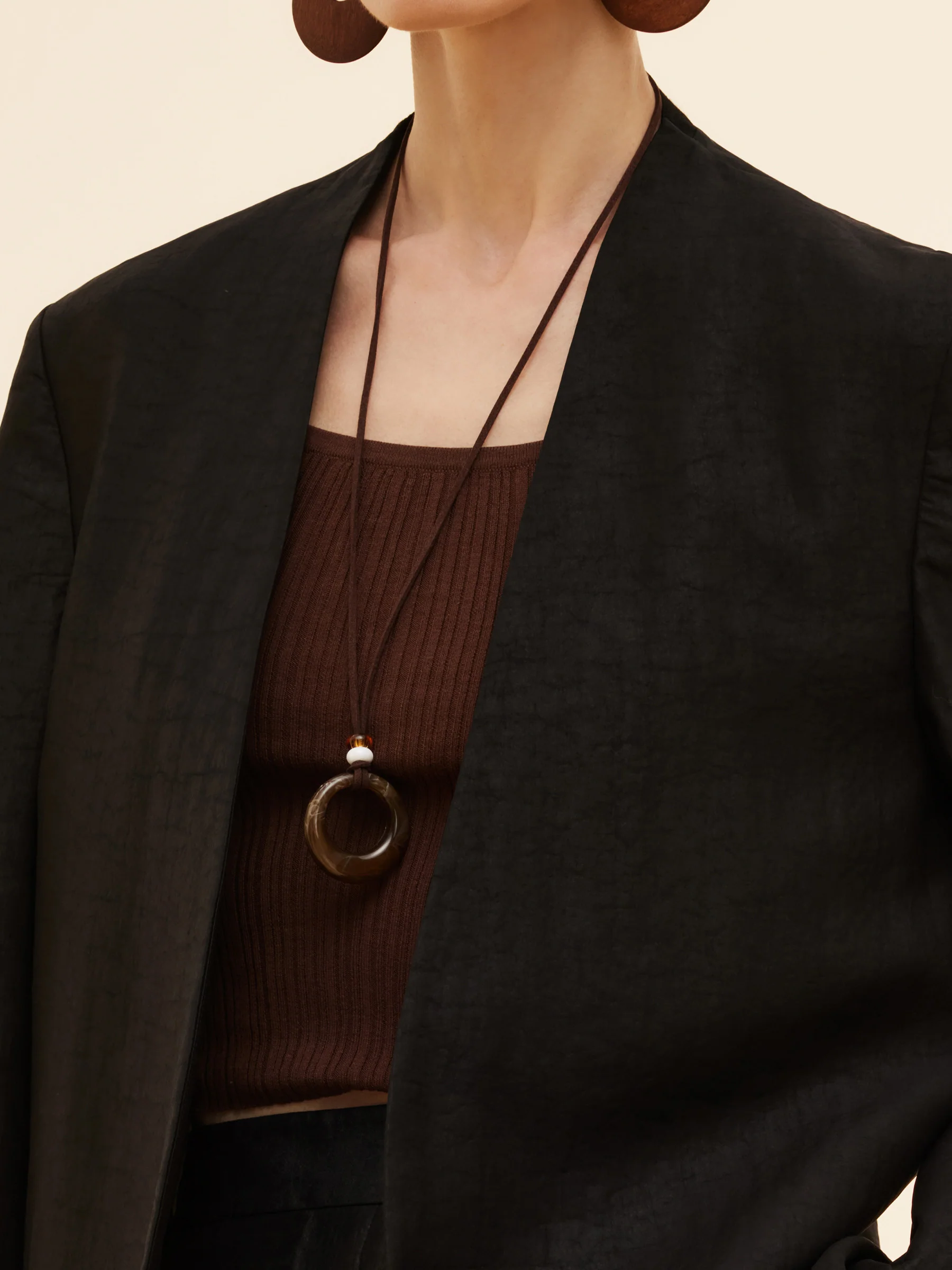 22MM Xiang Yun Silk Unisex Collarless Blazer - Image 6