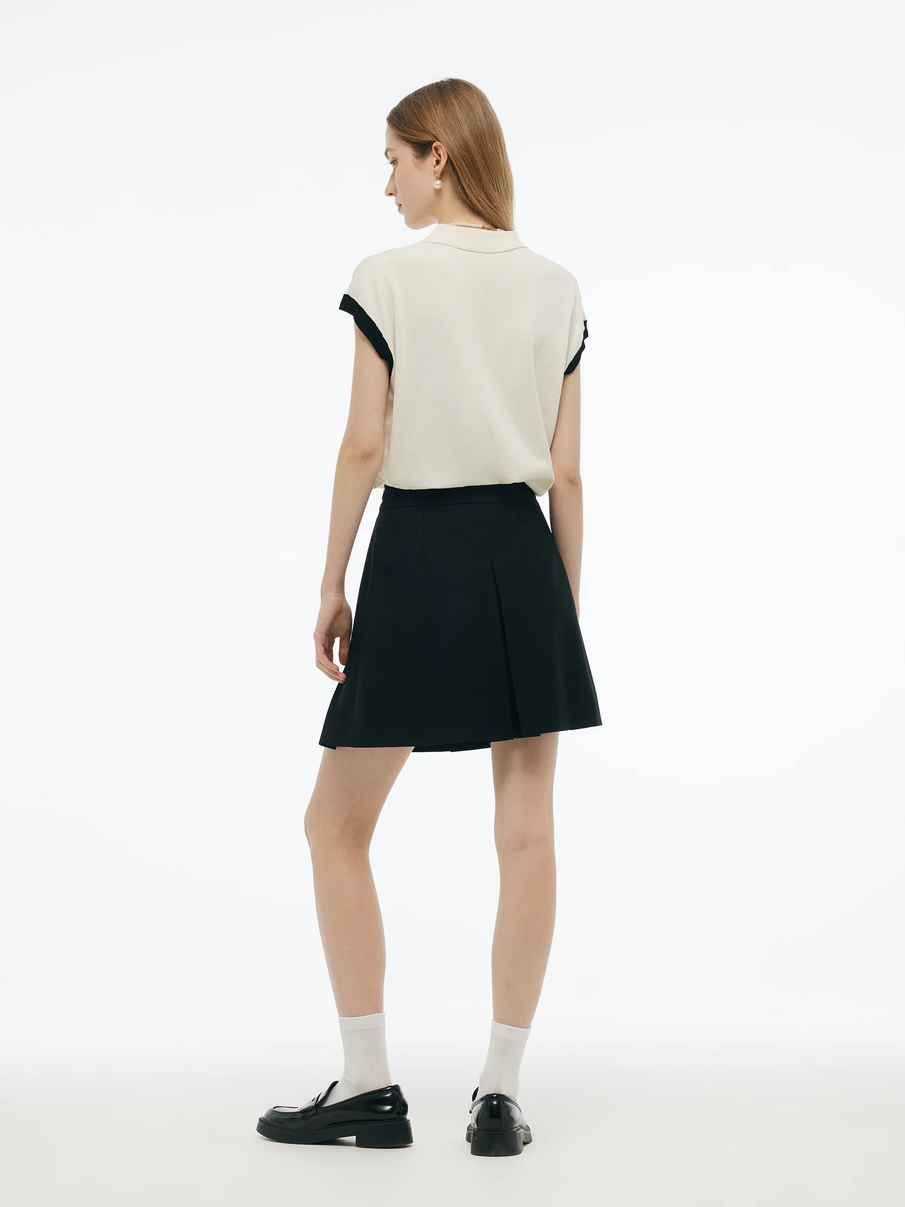 A-Line Women Pleated Mini Skirt - Image 3