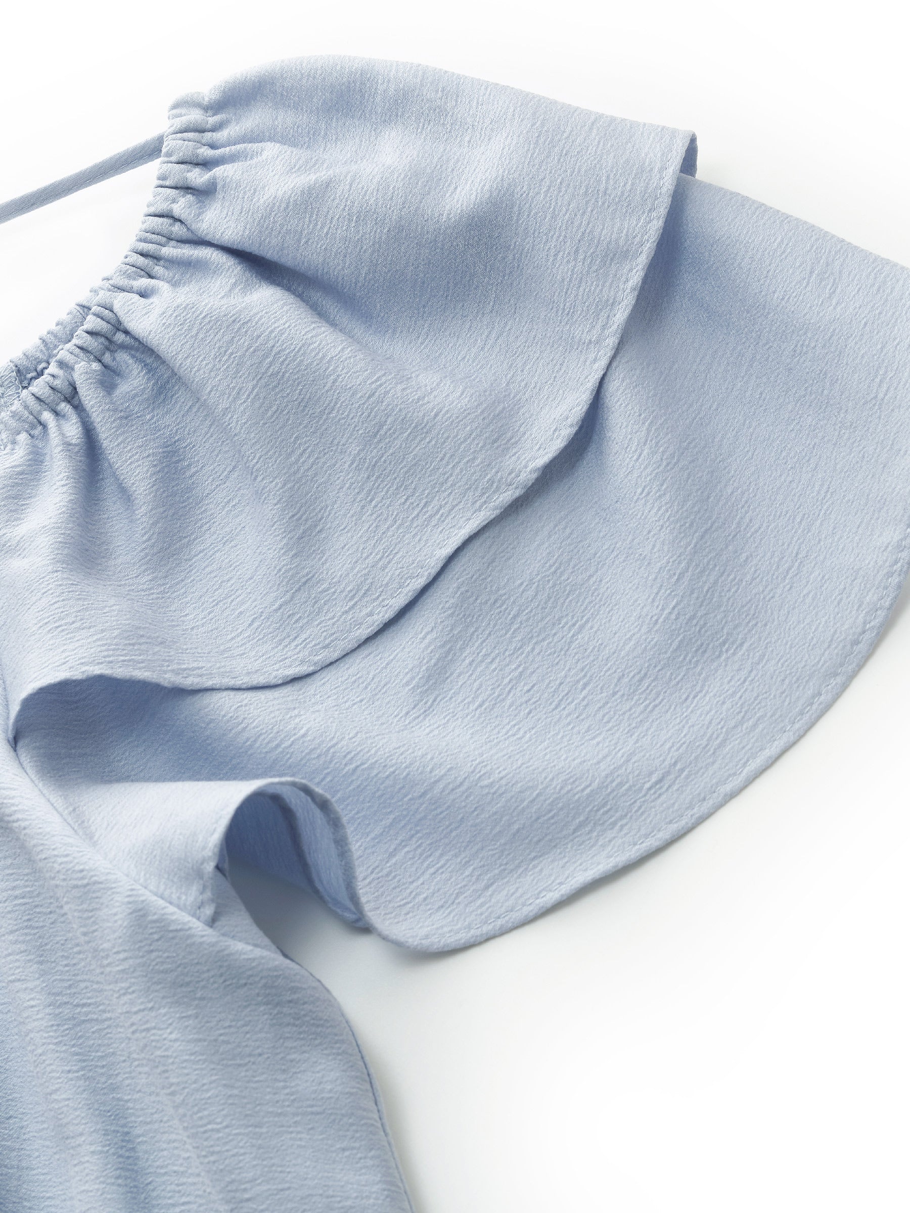 Acetate Ruffle Sleeve Women T-Shirt - Image 9