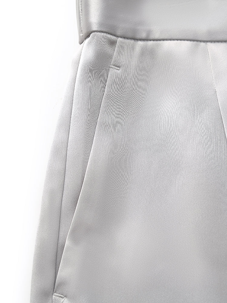 Acetate Straight Glossy Women Pants - Image 13