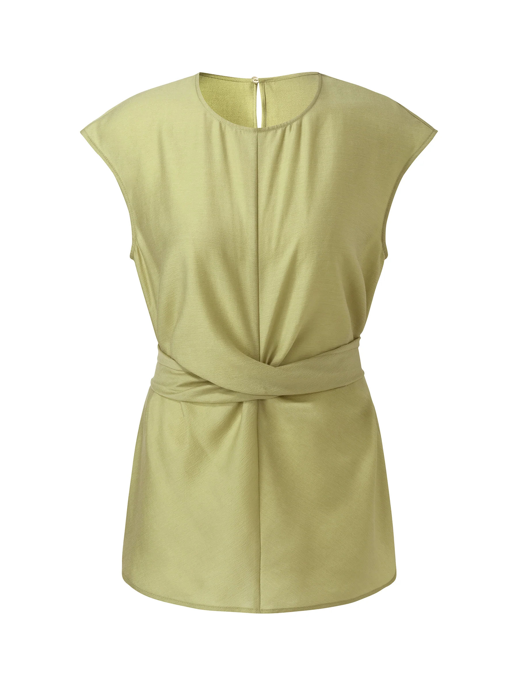 Acetate Twist Front Women Cap Sleeve Top - Image 5
