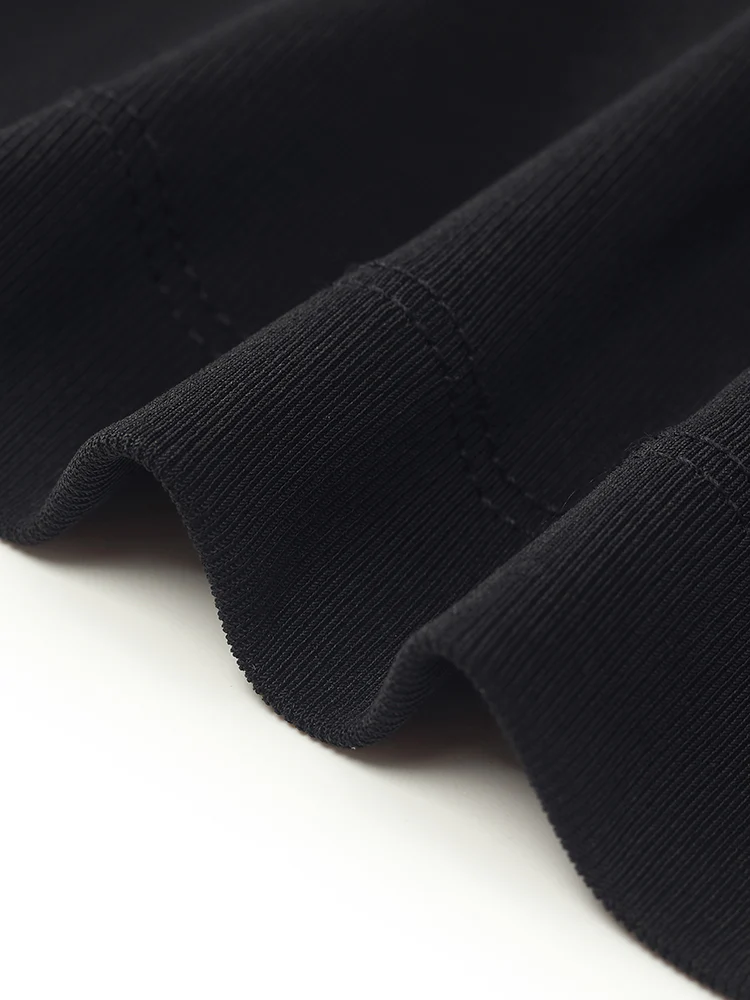 Acetate Waist Twist Asymmetric Hem Women Knit Top - Image 17