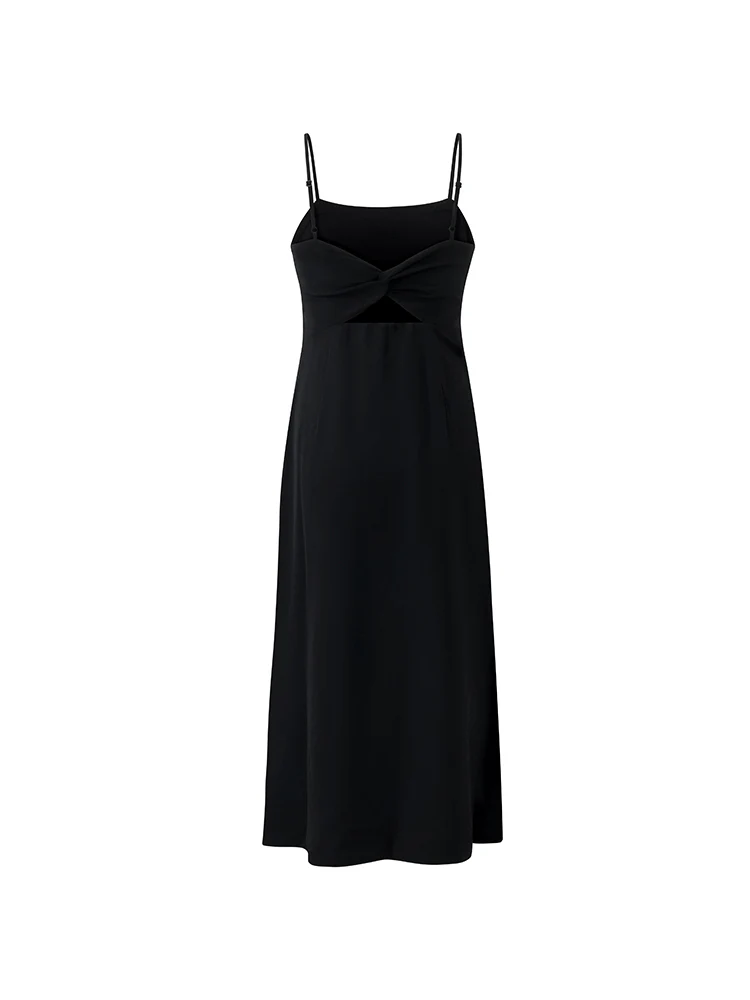 Back Twisted Spaghetti Strap Dress With Detachable Bra Pads - Image 8