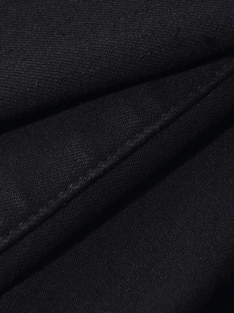 Black Ankle Length Flared Jeans - Image 12