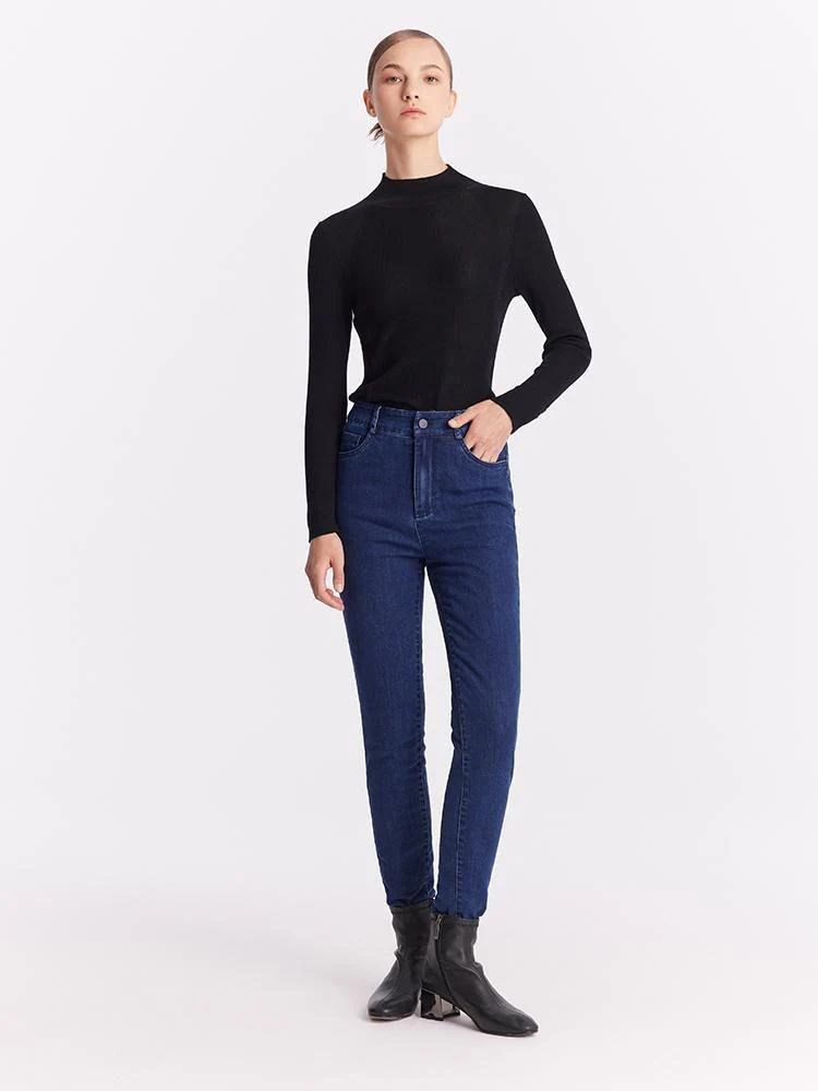 Pure Wool Mock Neck Sheath Sweater - Image 3