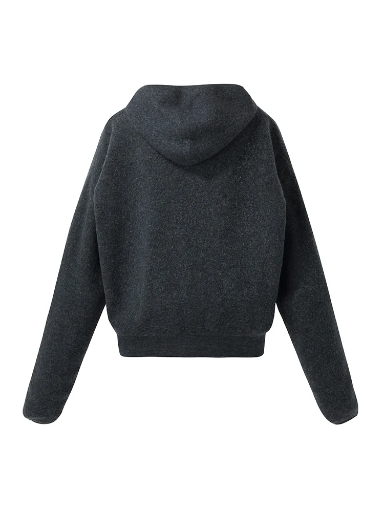 100% Brushed Wool Zip-Up Unisex Hoodie - Image 15