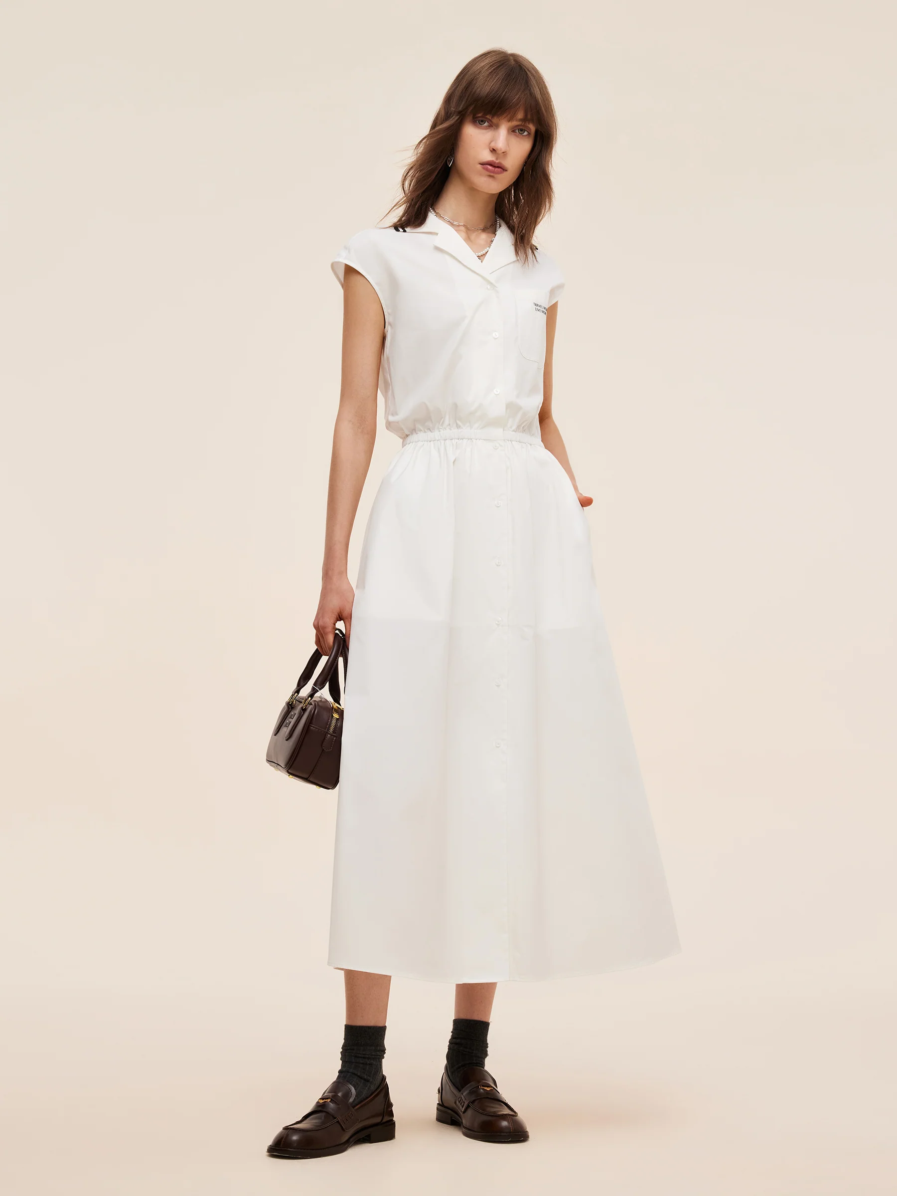 Cap Sleeve Women Gathered Waist Maxi Dress