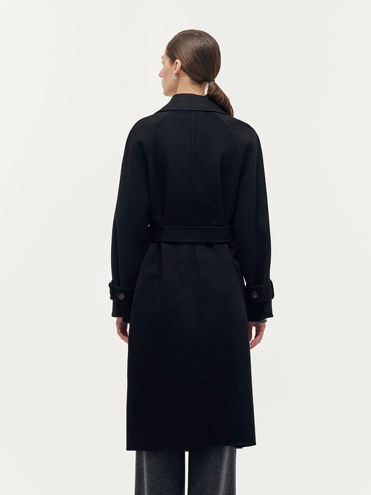 Cashmere And Wool Unisex Wrap Coat - Image 5