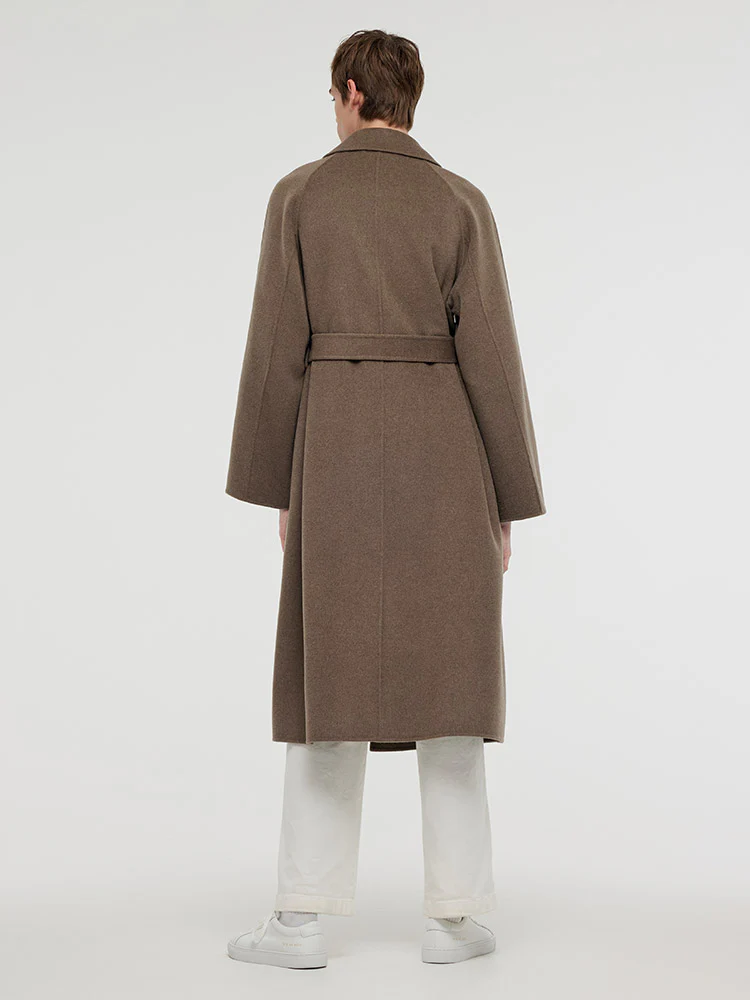 Cashmere Wool Unisex Wrap Coat - Image 11