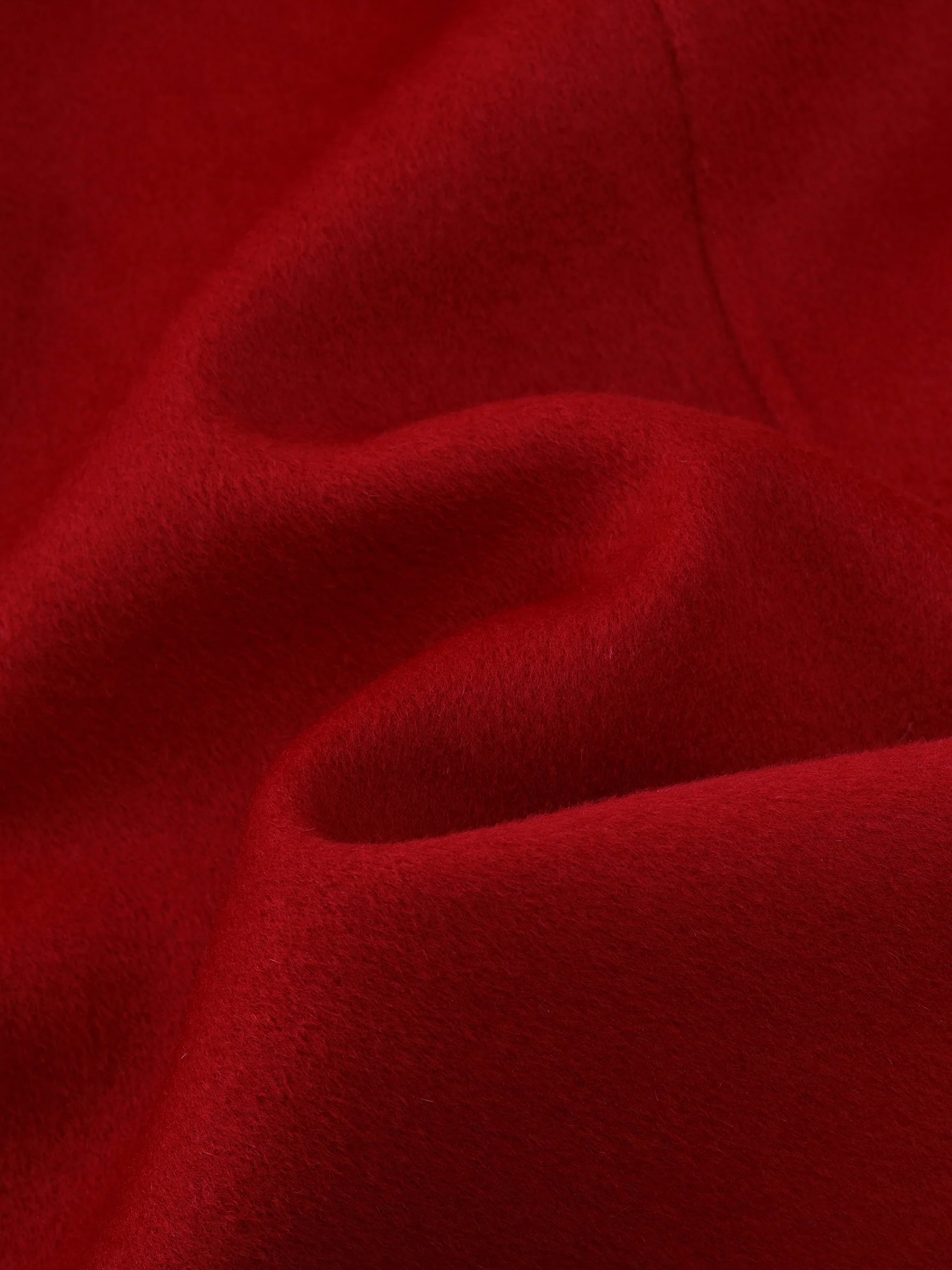 Cashmere Wool Blend Notched Collar Double-Faced Women Overcoat - Image 7