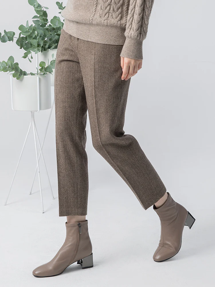 Washable Wool Tapered Mid-Calf Pants - Image 3