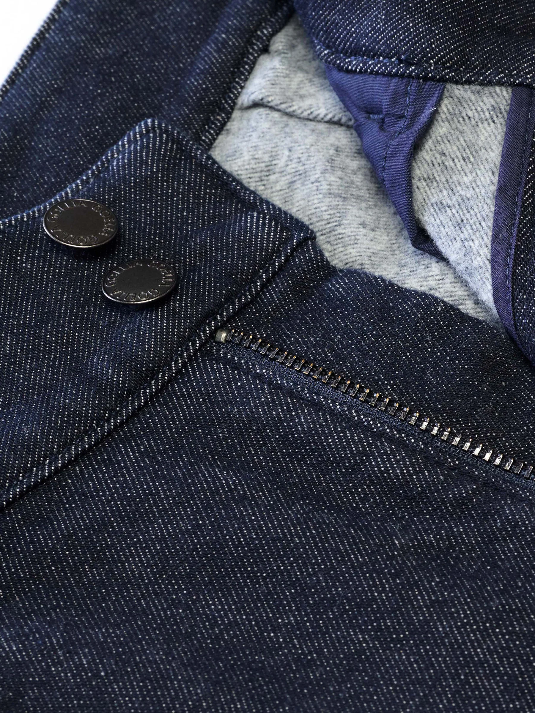 Cotton Denim Fleece Lined Straight Leg Women Jeans - Image 7