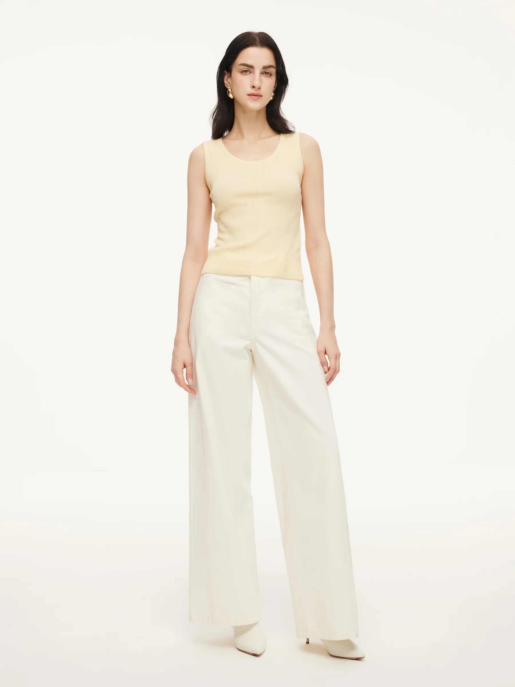 Cotton Mulberry Silk Blend Women Tank Top - Image 2