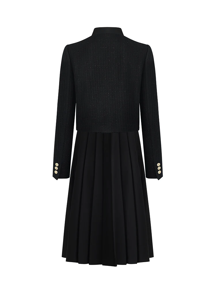 Crop Jacket With Flaps And Half Skirt Two-Piece Suit - Image 12