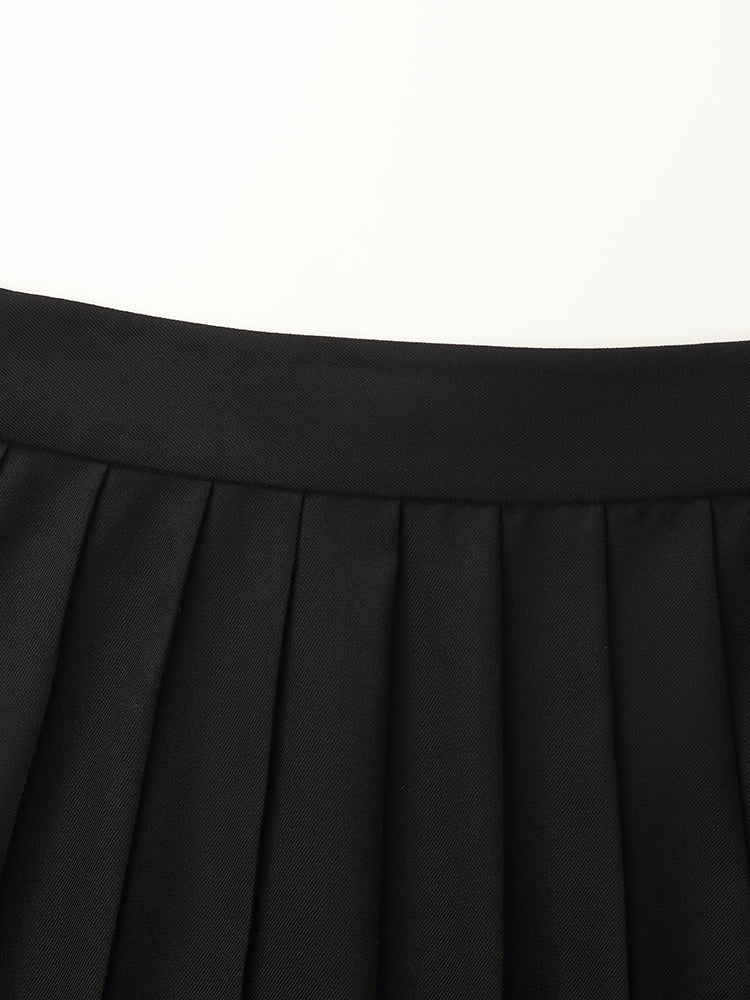 Crop Jacket With Flaps And Half Skirt Two-Piece Suit - Image 14