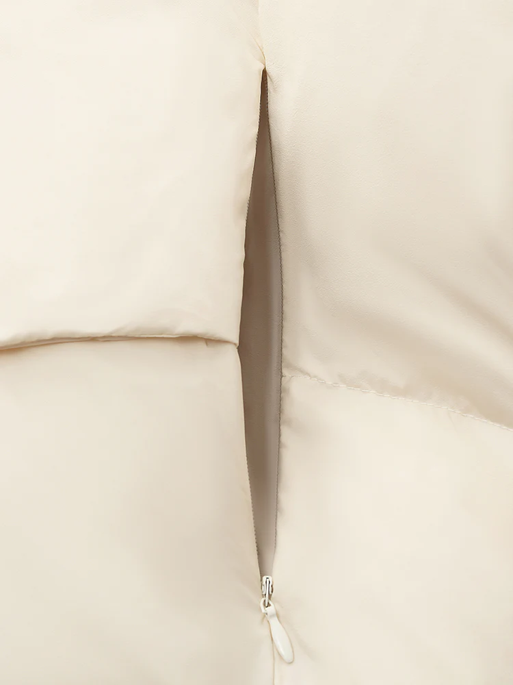 Cropped Hooded Goose Down Jacket - Image 11