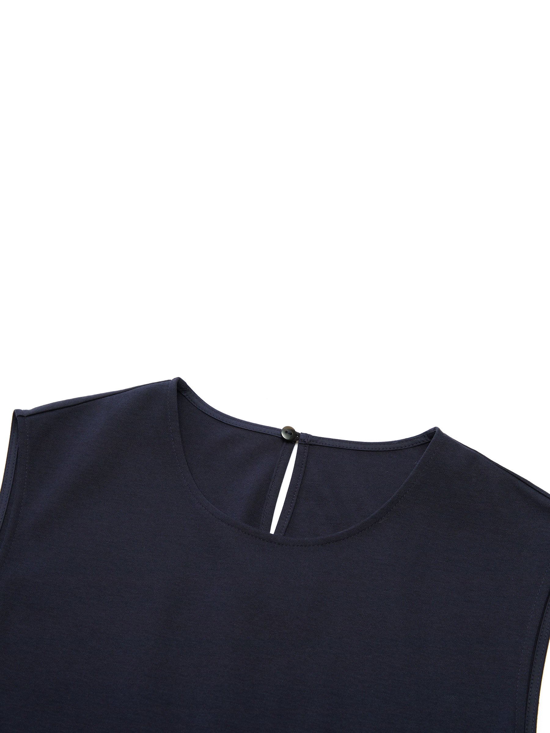 Dark Navy Bubble Hem Women Sleeveless Maxi Dress With Bag - Image 8